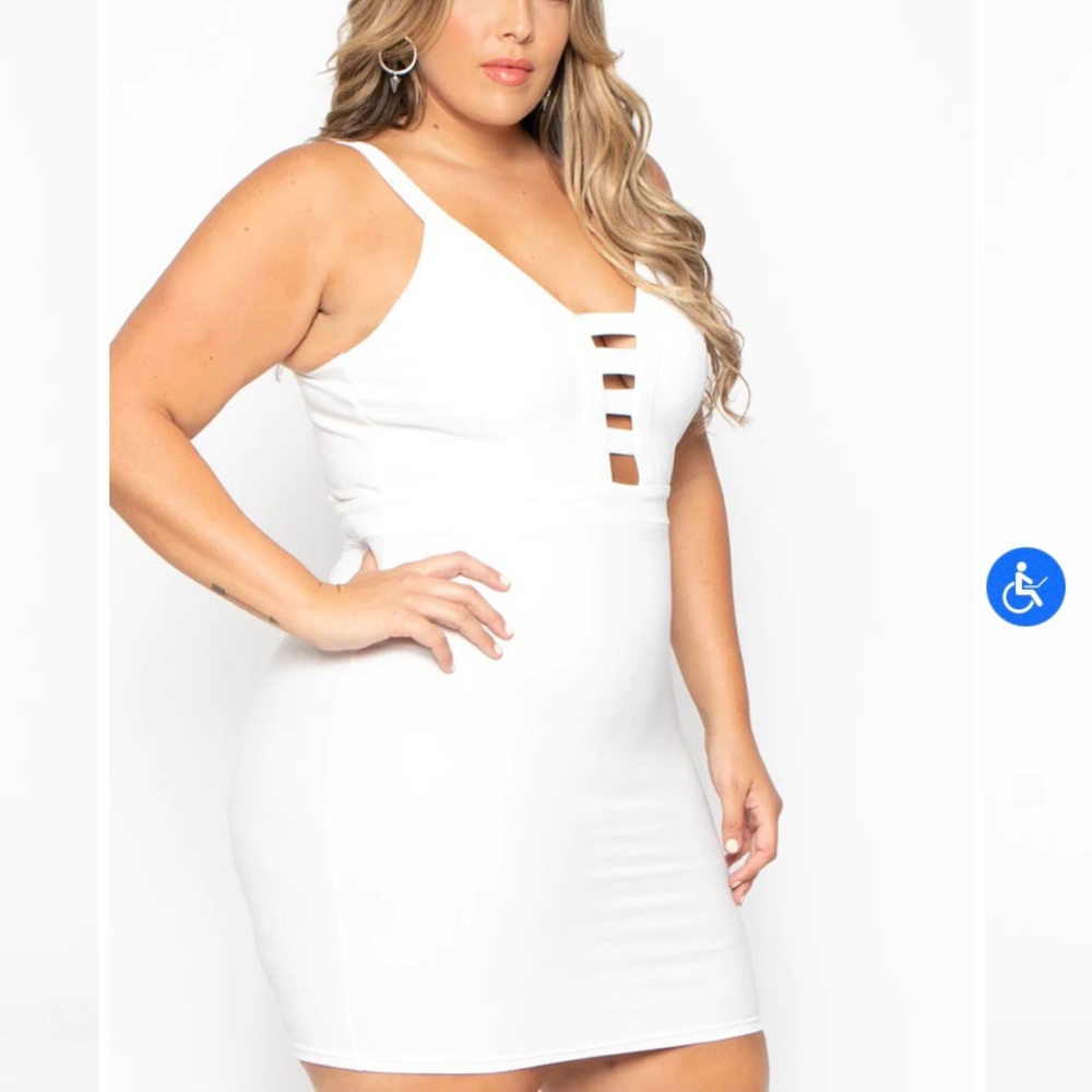 White bodycon dress